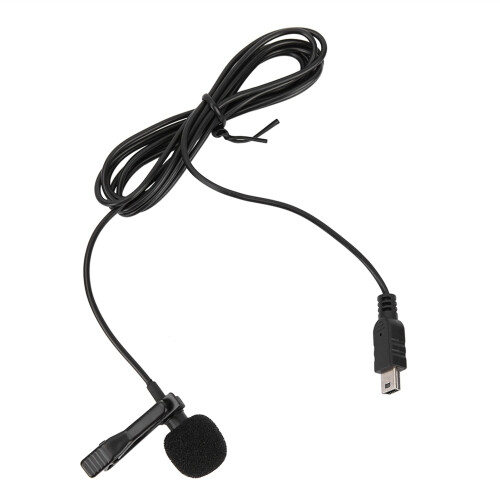 Mini Microfone Externo Estéreo USB Profissional com Clipe Compatível com GoPro Hero 3 / 3+ / 4