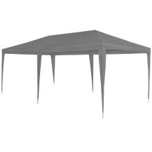 WY8 3 x 6 m Plug in Garden Gazebo ? Waterproof Height Adjustable Marquee Tent with Reflective Canopy, Steel Frame, Carry Bag, Outdoor Party Shelter