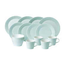 Royal Doulton Pacific 1052175 16 Pc Dinnerware Set Dots Porcelain Mint