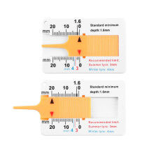 Tabanzhe Tire Tread Depth Gauge-2PCS 0-20 mm Tyre Tread Depth Ruler Checker Adjustable Tyre Gauge Measurement Tool for Car Truck Motorcycle Range
