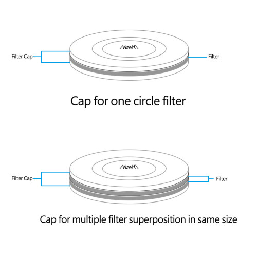Durable Aluminum Alloy Dustproof Threaded Camera Lens Filter Protective Cap Cover(52mm) 2