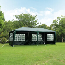Gazebo Marquee Canopy 6X3M Party Tent with Sidewall And Windows, Outdoor Gazebo Marquee Garden Wedding Party Tent Waterproof Patio Canopy for Sun Rain