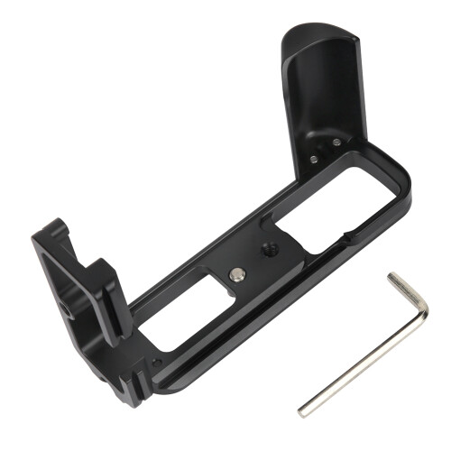 Durable Black L shaped Camera Bracket Quick Release Vertical Grip Compatible With FUJIFILM X T3 1