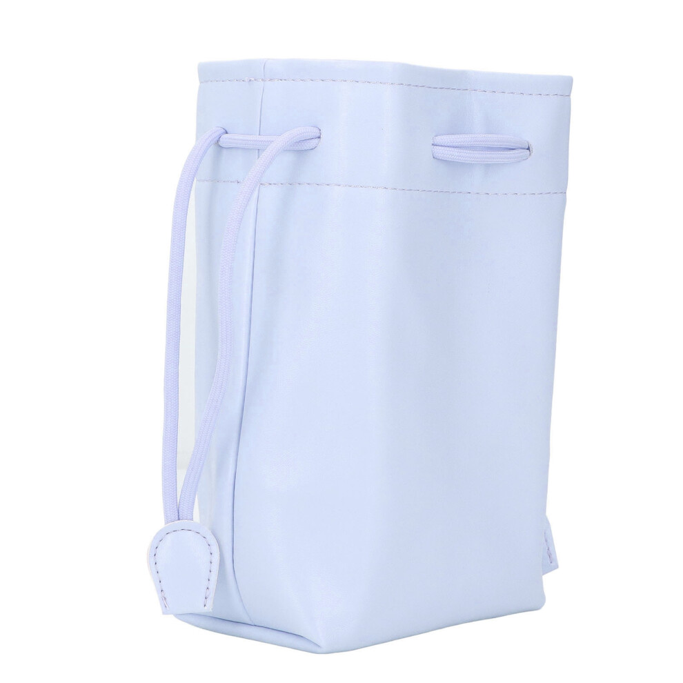 Pu Leather Drawstring Pouch Bag Portable Waterproof Universal Instant Camera Film Printer Storage Organizer Blue 3163184156189