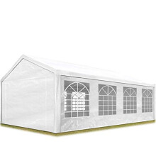 TOOLPORT Marquee Garden Tent 4x8 m Gazebo approx. 180 g/m? PE tarpaulin 100% waterproof white