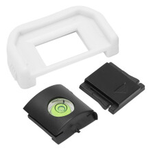 Ocular protector para visor de cámara digital EF compatible con kits de cámara Canon EOS 760D, 650D y 500D (Blanco)