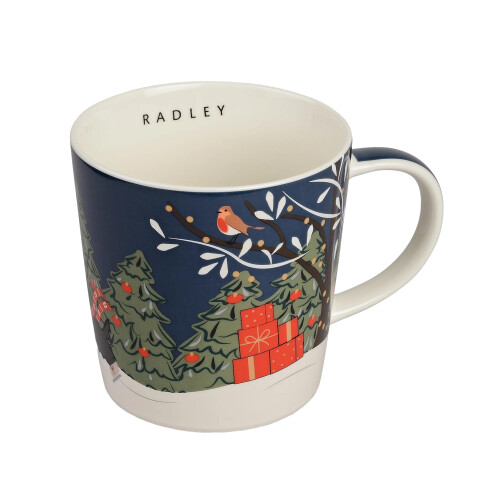 Radley RADLEY an Ice Day Ceramic Mug in Dark Teal