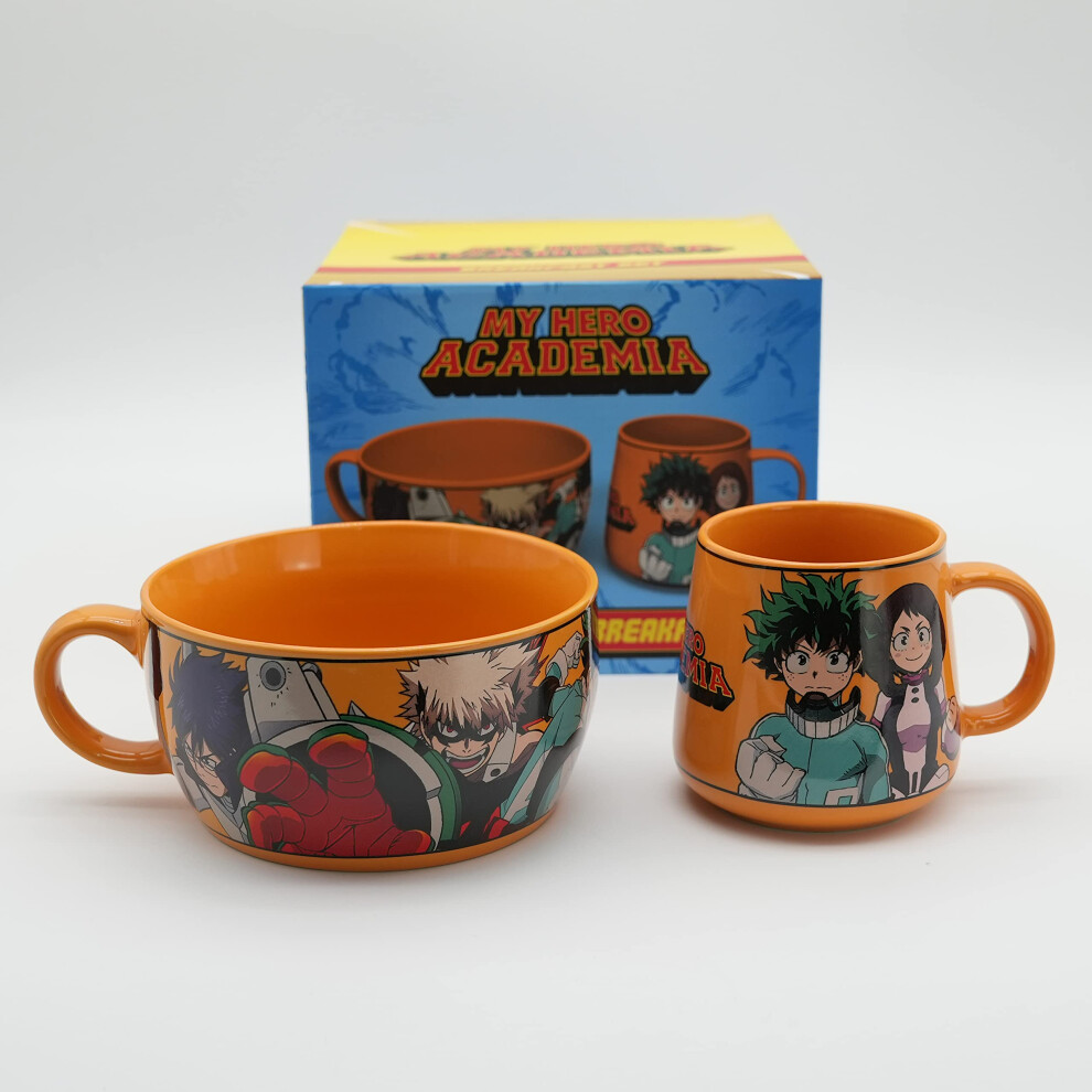 Gb Eye My Hero Academia Heroes Mug & Bowl Breakfast Set