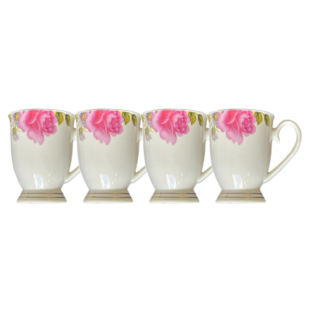 electromax 4 Piece Teacup Gift Set - Vintage Serving Set for 4, with Bone China Tea Cup - Multicolour-image-OPC-PSFF5RY-NEW