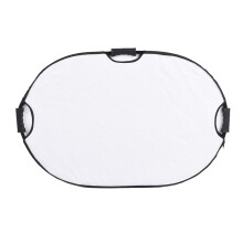 Andoer 90*60cm Tragbarer, ovaler, zusammenklappbarer 5-in-1-Multireflektor mit Gold/Silber/Weiß/Schwarz/Transparent für Fotostudiofotografie