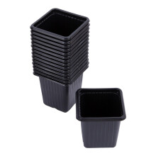 Green Blade 15x Black Seed Pots - Plastic Garden Greenhouse Plant Seedling Growing Planting Potting Germination Propagator Starter Kit
