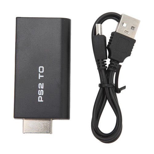 Compatível com conversor PS2 para HD 5V 1080P ABS. Adaptador de interface multimídia compatível com consoles, monitores e televisores.