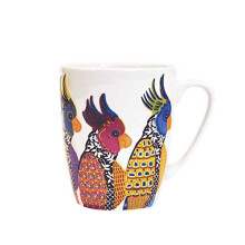 Churchill China Paradise Birds 400 Ml Oak Mug i(Parakeets - White)