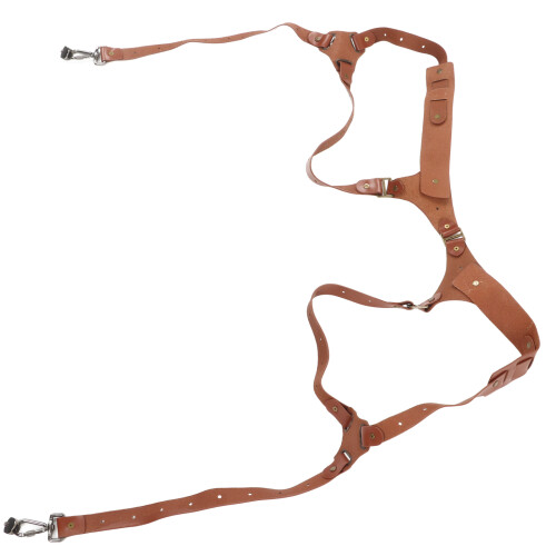 Camera Harness Strap Leather Double Shoulder Camera Strap Harness Accessories Compatible With Digital Camera SLR Camera Bow Type, Brown 2