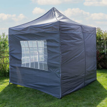 Jack Stonehouse Garden Pop Up Gazebo 2.5m x 2.5m Waterproof Party Marquee Tents With 4 Detachable Tear Resistant Sides And Windows Waterproof Silver