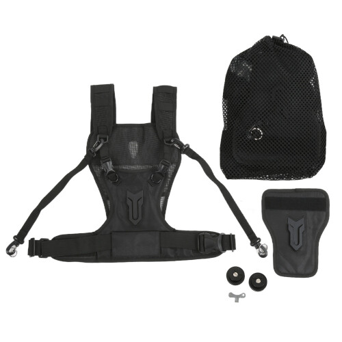 Dual Camera Strap Nylon Durable ComCompatible Withtable Breathable Adjustable Multi Carrier Chest Harness 1