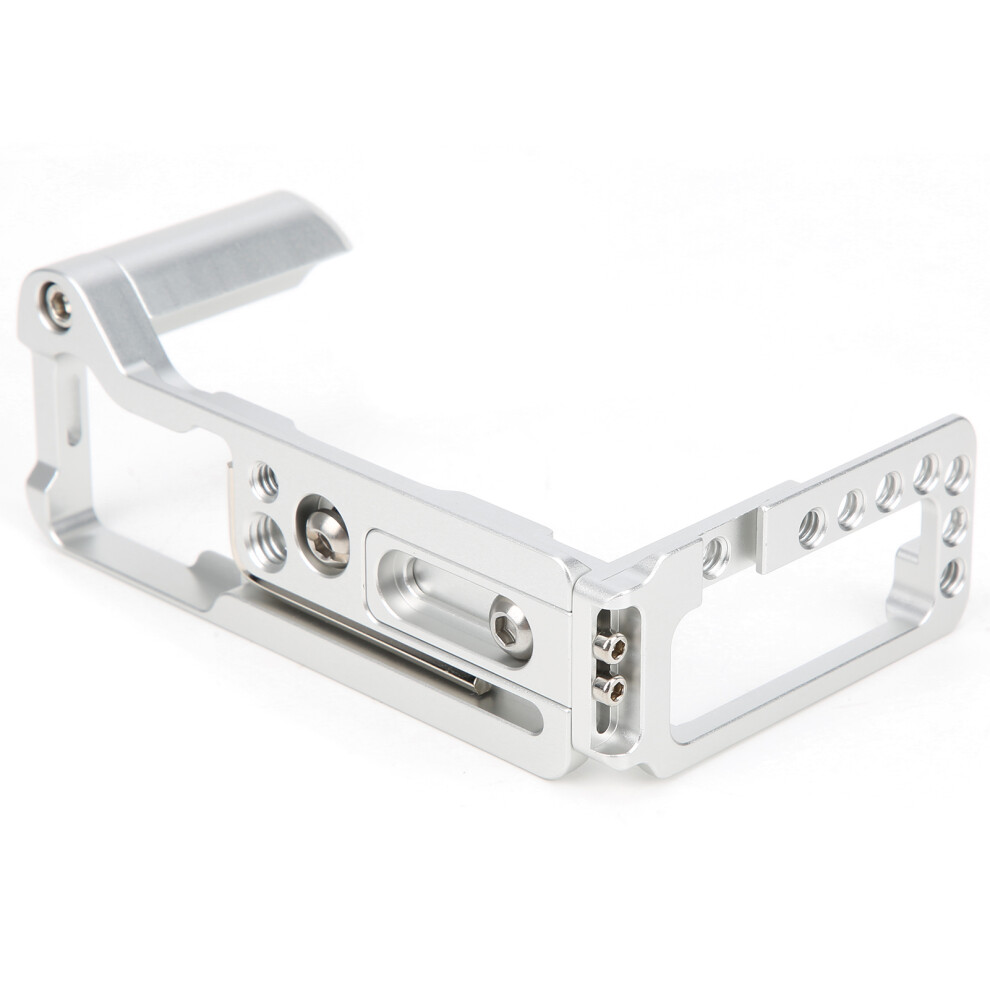 Handle L Quick Release Plate Vertical Shooting Stretchable Compatible With Olympus Em5 Mark Iii( ) Silver 3335095518671