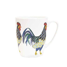 Churchill China Paradise Birds 400 Ml Oak Mug (Rooster - White)