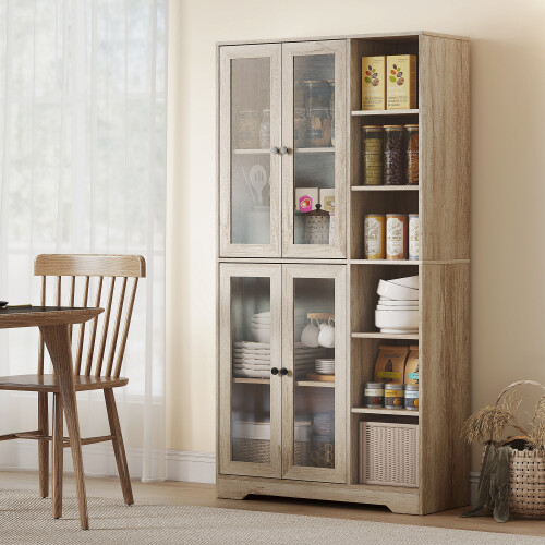 Homcom Alacena de Cocina Gris 90 x 35 x 172 cm 1