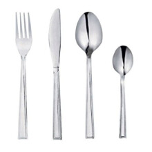 Stainless steel 24 Piece Venice Cutlery Set (6 place settings comprising 6 knives, 6 forks, 6 dessert spoons, 6 teaspoons)