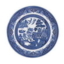 Churchill China BLUE WILLOW sets of 6 teaplates 6", Made in England