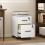 Homcom HOMCOM Roll File Cabinet with Drawer, Organiser Letter Size, White 1