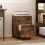 Homcom HOMCOM Roll File Cabinet with Drawer, Organiser Letter Size, Rustic Brown 1