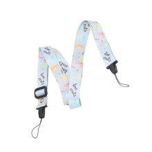 1,2 m camerariem met bedrukt patroon, multifunctionele schouder- en nekriem, compatibel met Polaroid Mini 12 11 8 9 camera's, blauw katje