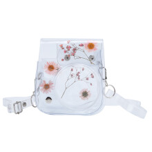 Transparante cameratas van PVC met verstelbare schouderriem, geschikt voor Instax Mini 11, bescherming (roze)