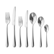 Robert Welch Kingham Bright, 7 Piece Cutlery Place Setting. Made from Stainless Steel. Dishwasher Safe.