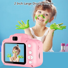 1080p digitale mini-videocamera voor kinderen met hoge resolutie, 13 megapixels en een groot 2-inch IPS-scherm, geschikt voor jongens en meisjes.
