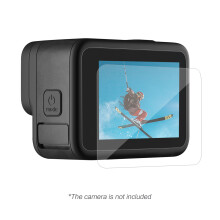 TELESIN 3-teiliges Set Displayschutzfolie aus gehärtetem Glas, Ersatzlinsenfolie, kompatibel mit GoPro Hero 9 Black Action-Kamera