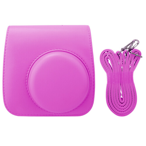 Bolsa protetora estilo retrô para mini câmera, estojo resistente em PU, compatível com Instant mini8/8+/9, roxa. 1