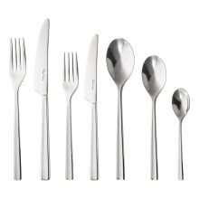 Robert Welch Blockley Bright, 84 Piece Cutlery Set for 12 People. Made from Stainless Steel. Dishwasher Safe.