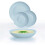 Luminarc Apy Paradise Blue Opal Dinnerware Set 18 Pieces - 6 People Opal Microwave Safe Refrigerator Stackable 1