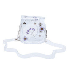 Läpinäkyvä kamerakotelo PVC-säilytyslaukku säädettävällä olkahihnalla, yhteensopiva Instax Mini 11:n kanssa, ProtectionPurple