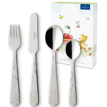 Villeroy & Boch ? Hungry as a Bear Children Cutlery Set 4 Pieces Kids, Dishwasher Safe, Kid Cutlery, Knife, Fork and Spoon for Kids, Stainless Steel