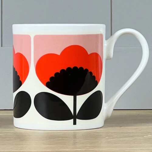Orla Kiely Orla Kiely | Spring Bloom Orange Mug | 300ml | Bone China