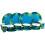 Melamine Reusable Plastic Dinner Set - Blue Green Leaf Plate Cup Bowl (16 Piece Set) 1