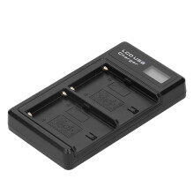 LCD-Display, Lithium-Akku, Doppelladegerät, USB-Ladestation, kompatibel mit NPF550