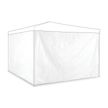 Relaxdays gazebo side panels, set of 2, marquee side wall, waterproof, garden, PE, PVC, pergola covers, white