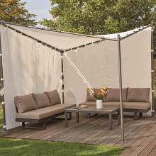 Siena Garden J05233 Side Panels for Berlino Gazebo 3 x 3 m, White, Set of 2 Polyester Covers, 160 g