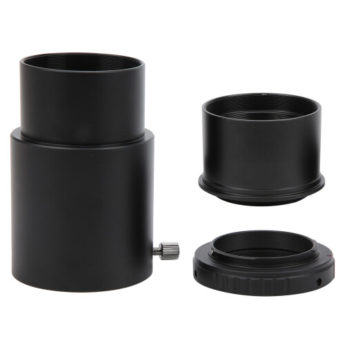 Tubo de extensão para ocular de 2 polegadas (60 mm) para telescópio astronômico e conjunto de anéis adaptadores compatível com T2-OM. 1