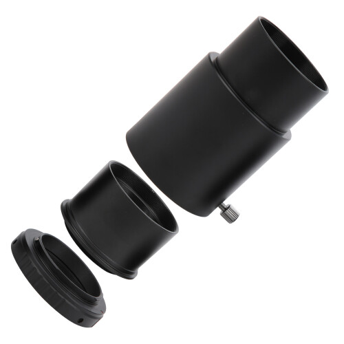 Tubo de extensão para ocular de 2 polegadas (60 mm) para telescópio astronômico e conjunto de anéis adaptadores compatível com T2-OM. 2