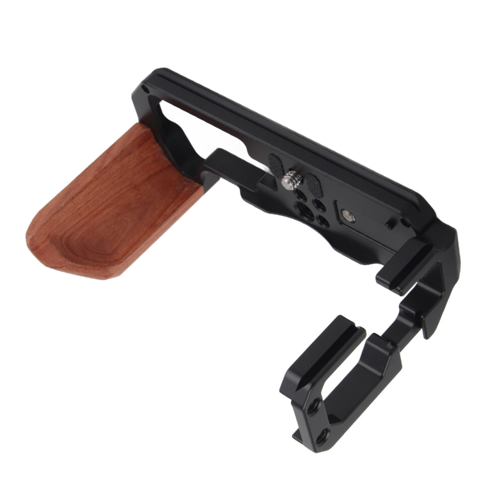 Wooden Handle L Quick Release Plate Cold Boot Bracket Cage Base Compatible With Fuji XâT4 Camera 3380061707689