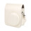 Estojo de couro PU com alça de ombro ajustável, compatível com proteção Instax Mini 11/9/8, branco. 4