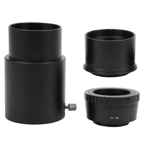 Tubo de extensão para ocular de 2 polegadas (60 mm) para telescópio astronômico e conjunto de anéis adaptadores compatível com T2-NX. 1