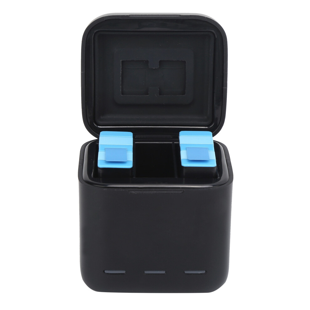 Telesin Triple Battery Charger With Led Indicator Storage Carrying Case Compatible With Gopro Hero 9 Batteries 3576244274288