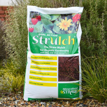 Strulch Mineralised Straw Garden Mulch 1x 100 Litre Bags - Natural Straw Mulch - Perfect as a Natural Slug & Snail Deterrent - Mulches for Gardens UK