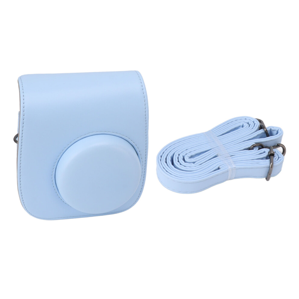 Instant Camera Bag Pu Leather Instant Camera Bag Adjustable Strap Instant Camera Case Compatible With Traveling Camping Blue 3571039898410